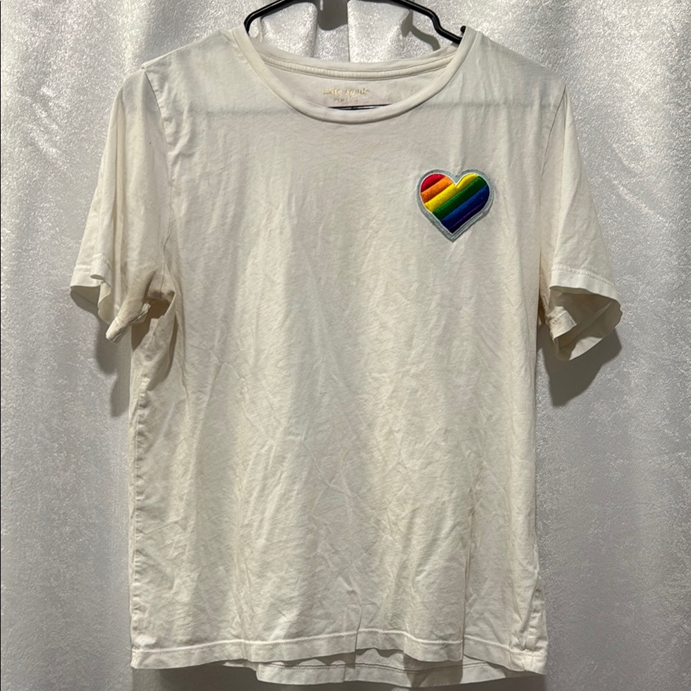 Kate Spade Cream Top with Red Embroidery